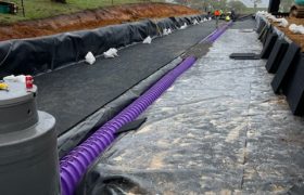 Installation of drainage cells